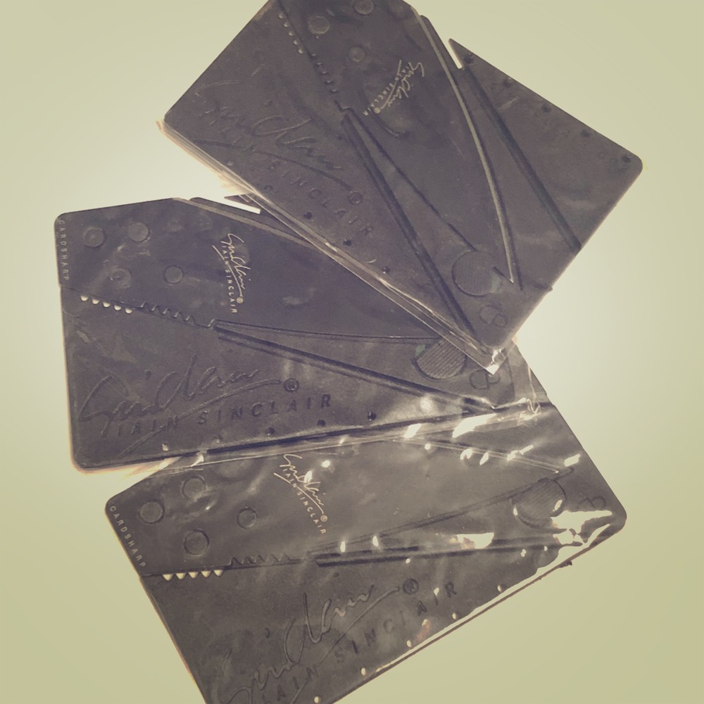 (3) Ian Sinclair Credit card knife